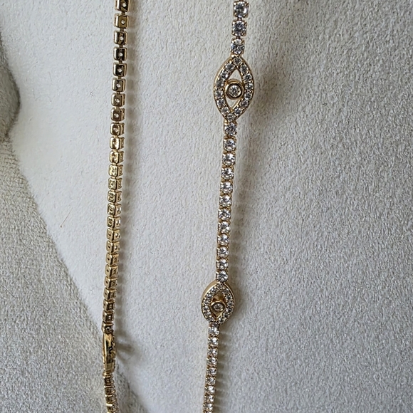 Elegant Gold Evil Eye Necklace NEW - Picture 2 of 4